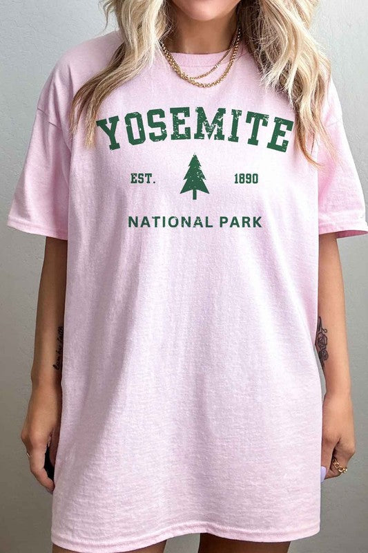 Alphia Yosemite National Park Oversized Graphic Tee in 5 Colors