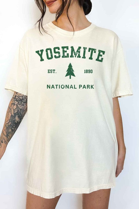 Alphia Yosemite National Park Oversized Graphic Tee in 5 Colors