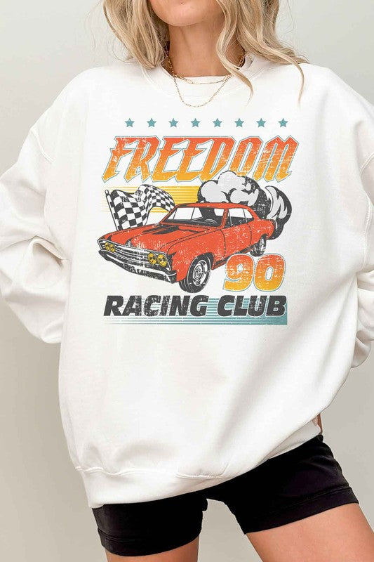 ROSEMEAD LOS ANGELES CO UNISEX FREEDOM RACING CLUB OVERSIZED GRAPHIC SWEATSHIRT IN 4 COLORS