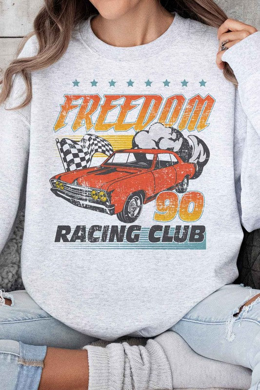 ROSEMEAD LOS ANGELES CO UNISEX FREEDOM RACING CLUB OVERSIZED GRAPHIC SWEATSHIRT IN 4 COLORS