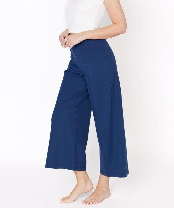 Studio Ko Bamboo Ponte Wide Leg Pull-On Ankle Pants in 4 Colors