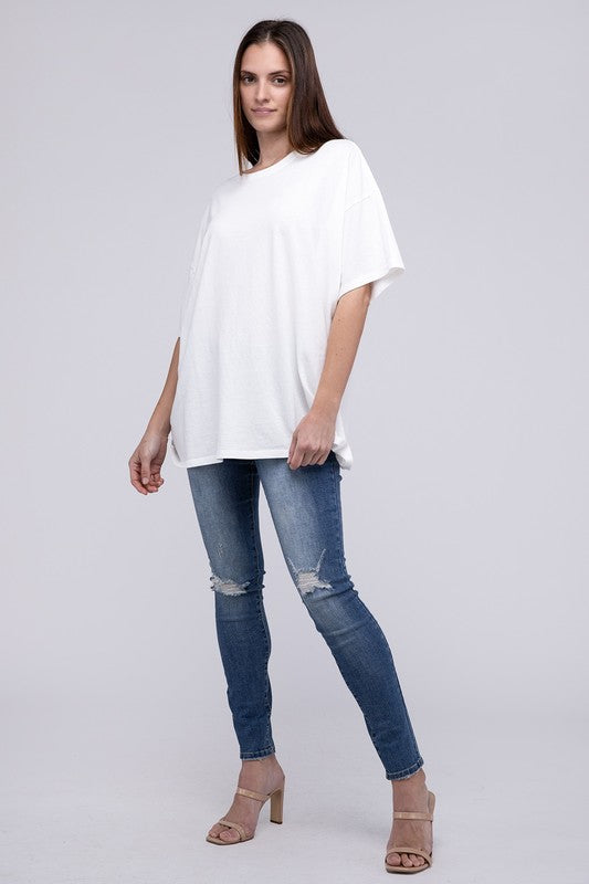 HYFVE Oversized Short Sleeve Cotton Tunic T-Shirt in 3 Colors