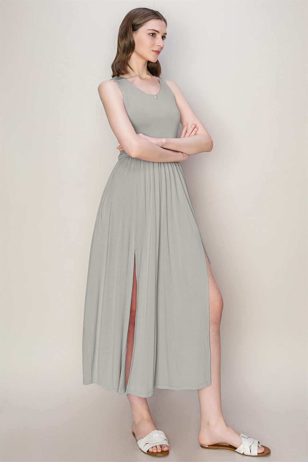 HYFVE Slit Midi Tank Dress