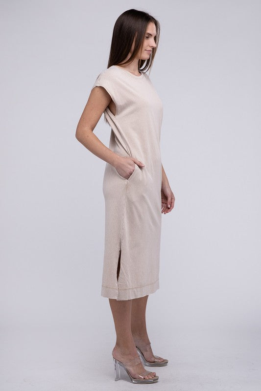 HYFVE Cap Sleeve T-Shirt Midi Dress in 3 Colors