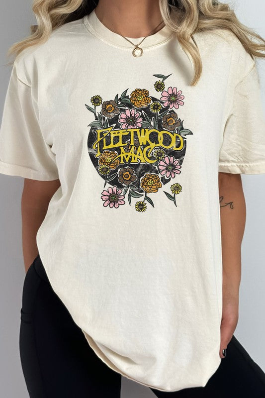 Kissed Apparel UNISEX Mineral Washed Fleetwood Mac Graphic Tee in 6 Colors