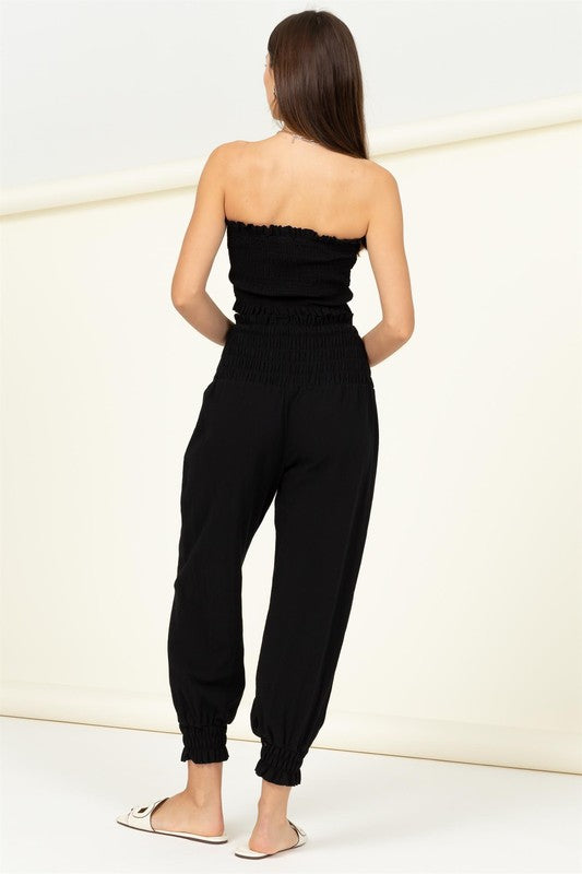 HYFVE Smocked Tube Top and Trousers Set in 2 Colors