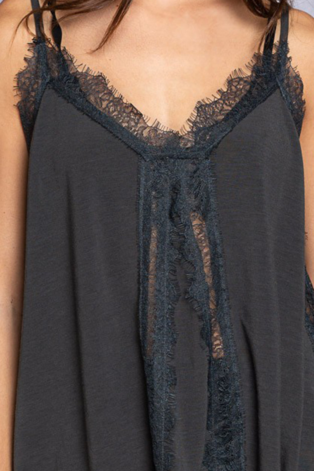 POL Lace V-Neck Camisole Top