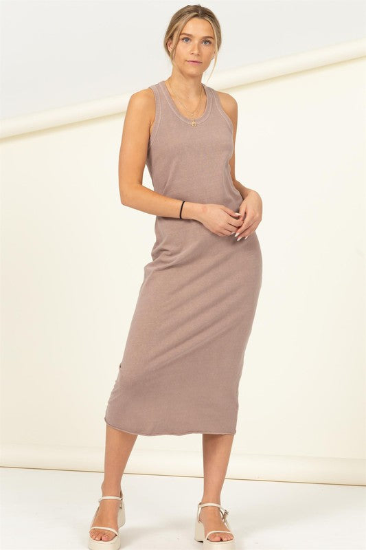 HYFVE Cotton Scoop Neck Midi Tank Dress in 2 Colors