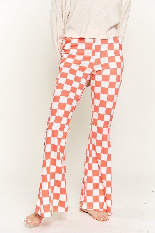 Jade By Jane Checkered Flare Leg Pants in 2 Colors