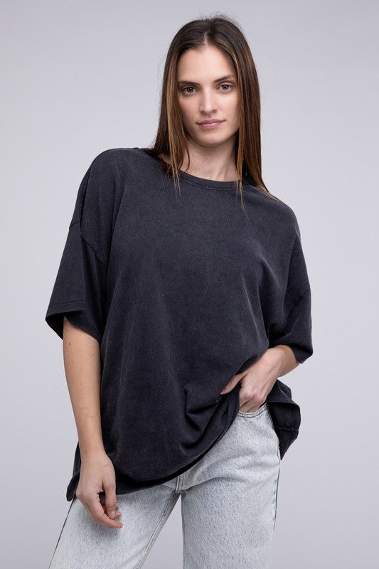 HYFVE Oversized Short Sleeve Cotton Tunic T-Shirt in 3 Colors