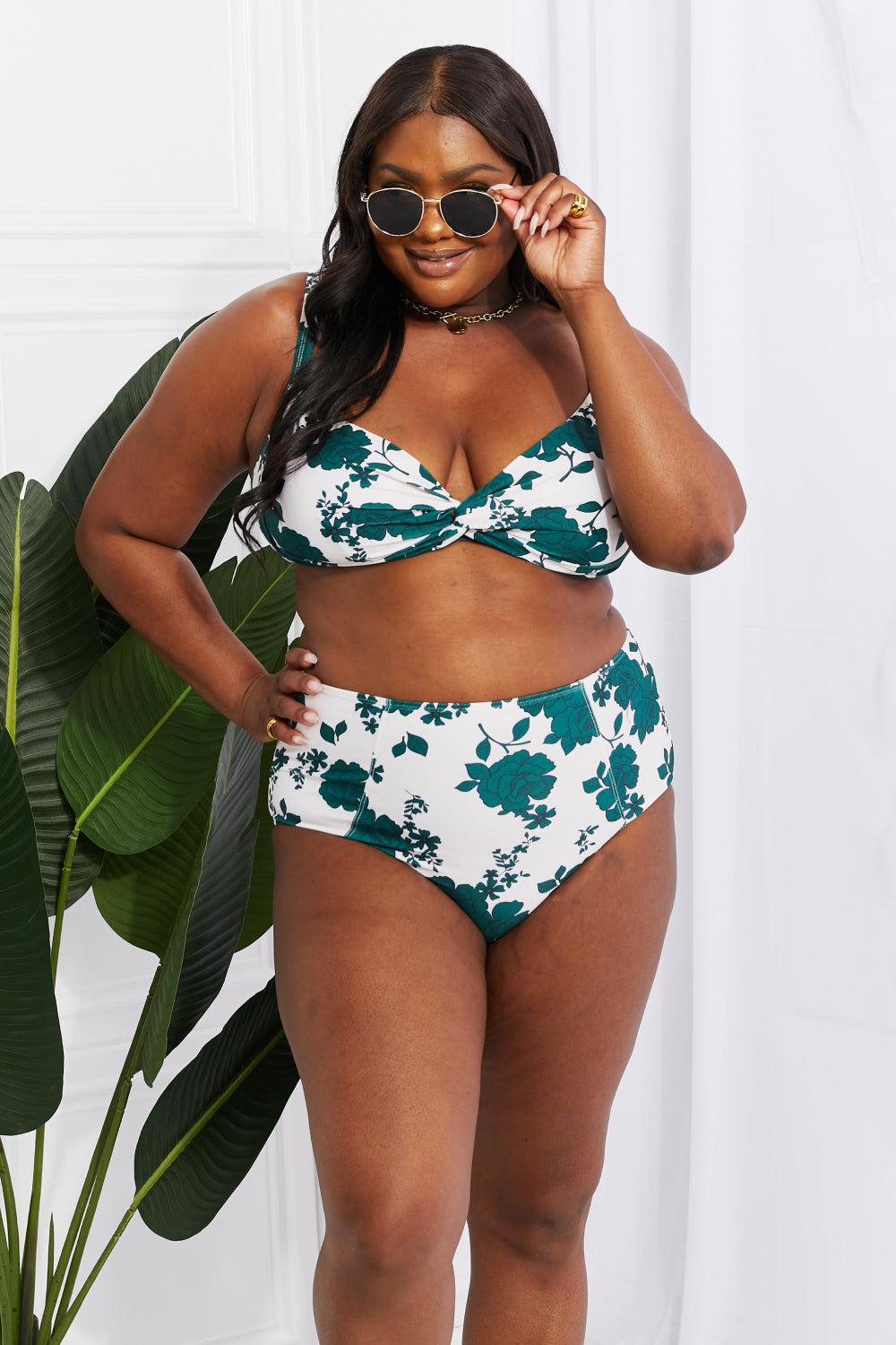 Marina West Swim Two-Piece Twist High-Rise Bikini Swimsuit