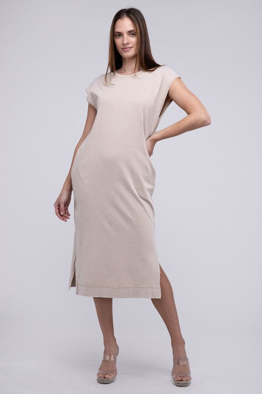 HYFVE Cap Sleeve T-Shirt Midi Dress in 3 Colors