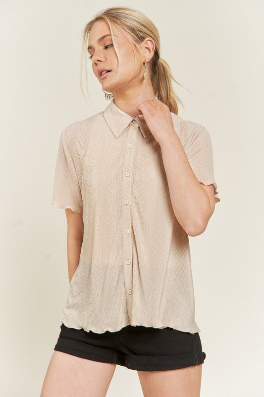 TEXTURED BUTTON DOWN SHIRTS