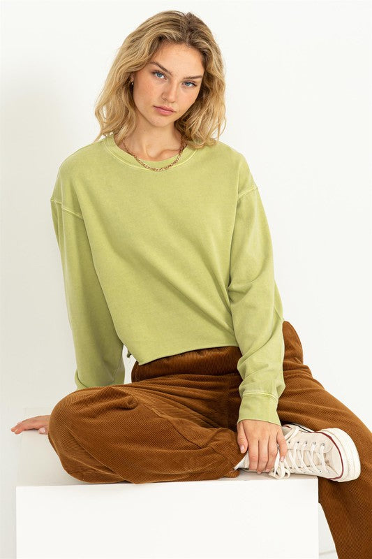 HYFVE Lightweight Cropped Sweatshirt in 4 Colors