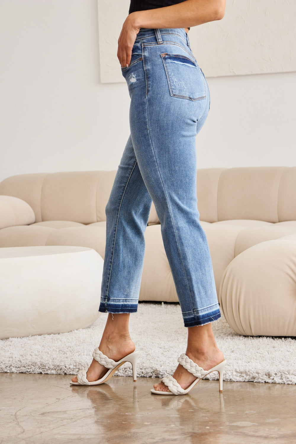 Judy Blue Release Hem Cropped Jeans