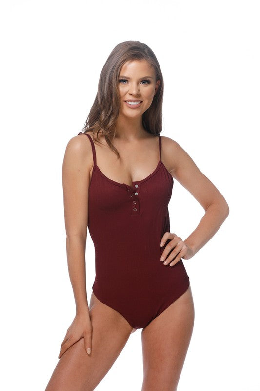 Beach Joy Bikini Ribbed One Piece Swimsuit in 2 Colors