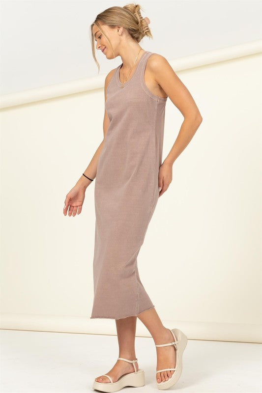 HYFVE Cotton Scoop Neck Midi Tank Dress in 2 Colors