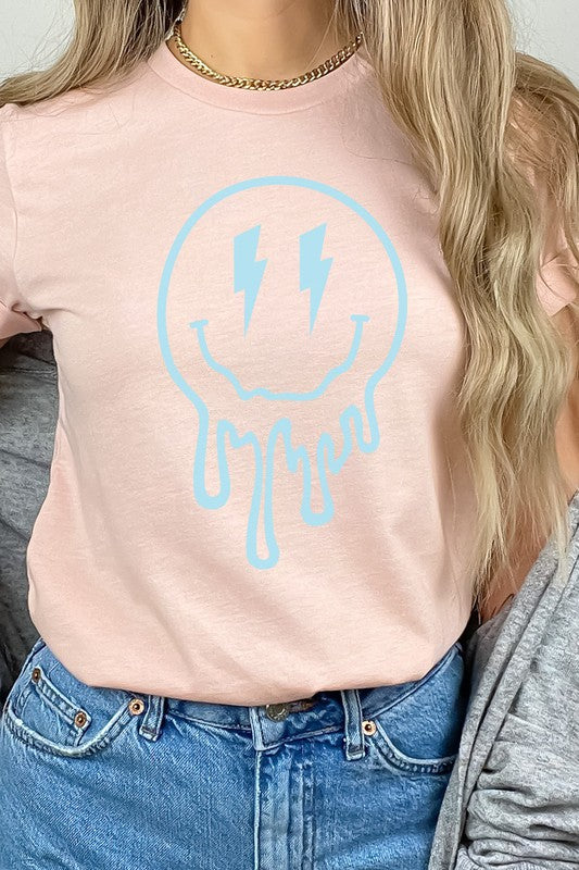 Kissed Apparel Melting Smiley Face Graphic Tee in 10 Colors