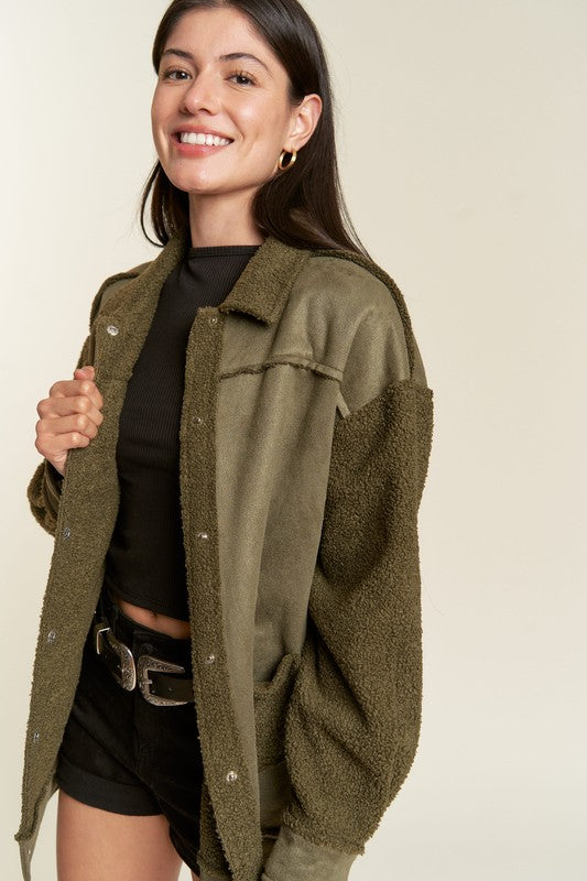 Jade by Jane Faux Fur & Suede Jacket