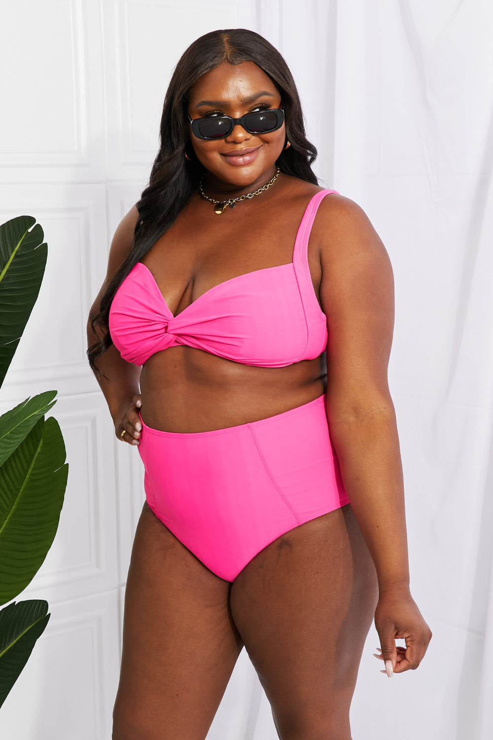 Marina West Swim Two-Piece Twist High-Rise Bikini Swimsuit