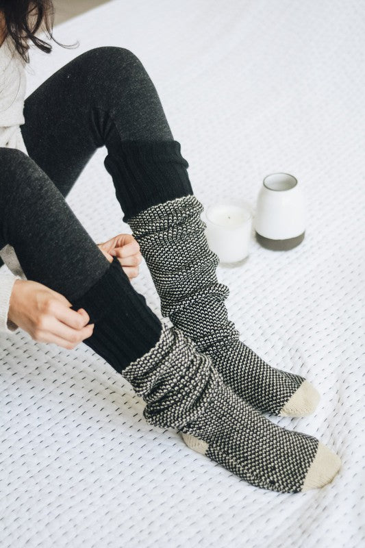 Leto Accessories Knitted Lounge Socks