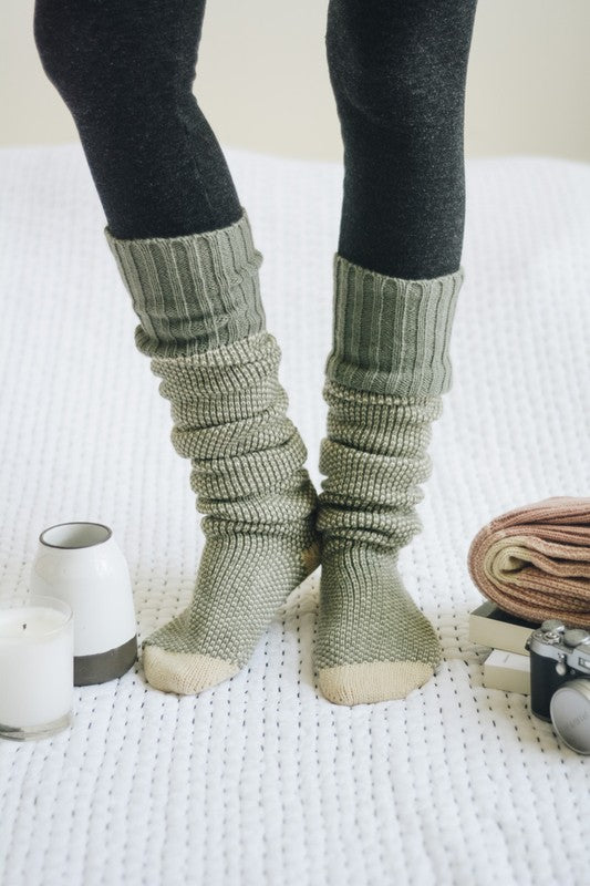 Leto Accessories Knitted Lounge Socks