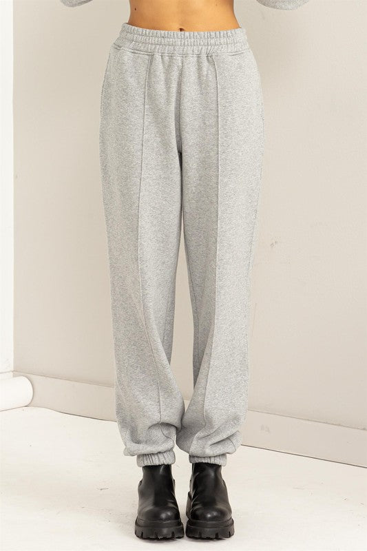 HYFVE High-Waisted Pintuck Seam Sweatpants in 3 Colors