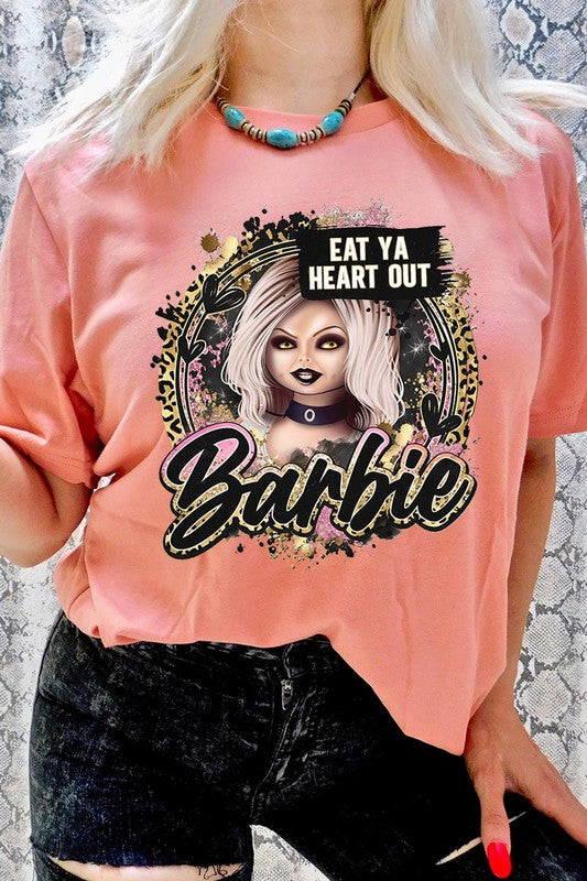 Color Bear Unisex Halloween Scary Barbie Graphic Tee in 20 Colors