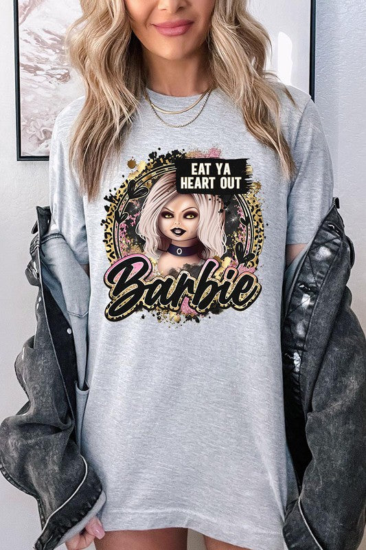 Color Bear Unisex Halloween Scary Barbie Graphic Tee in 20 Colors