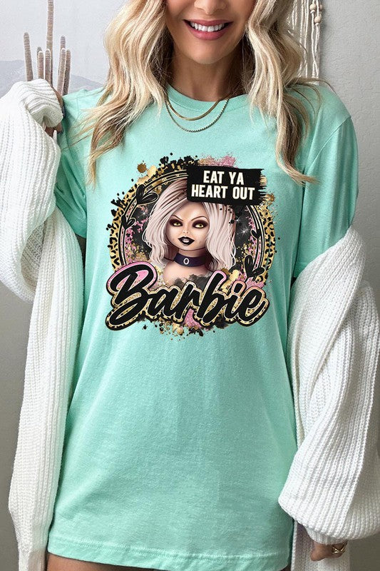 Color Bear Unisex Halloween Scary Barbie Graphic Tee in 20 Colors