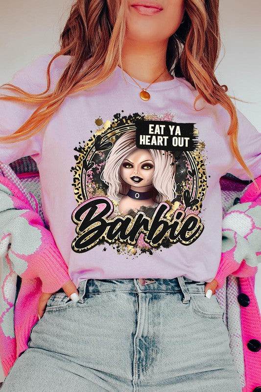 Color Bear Unisex Halloween Scary Barbie Graphic Tee in 20 Colors