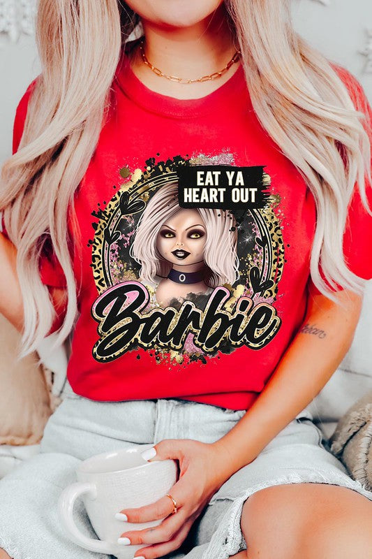 Color Bear Unisex Halloween Scary Barbie Graphic Tee in 20 Colors