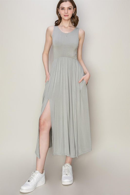 HYFVE Slit Midi Tank Dress