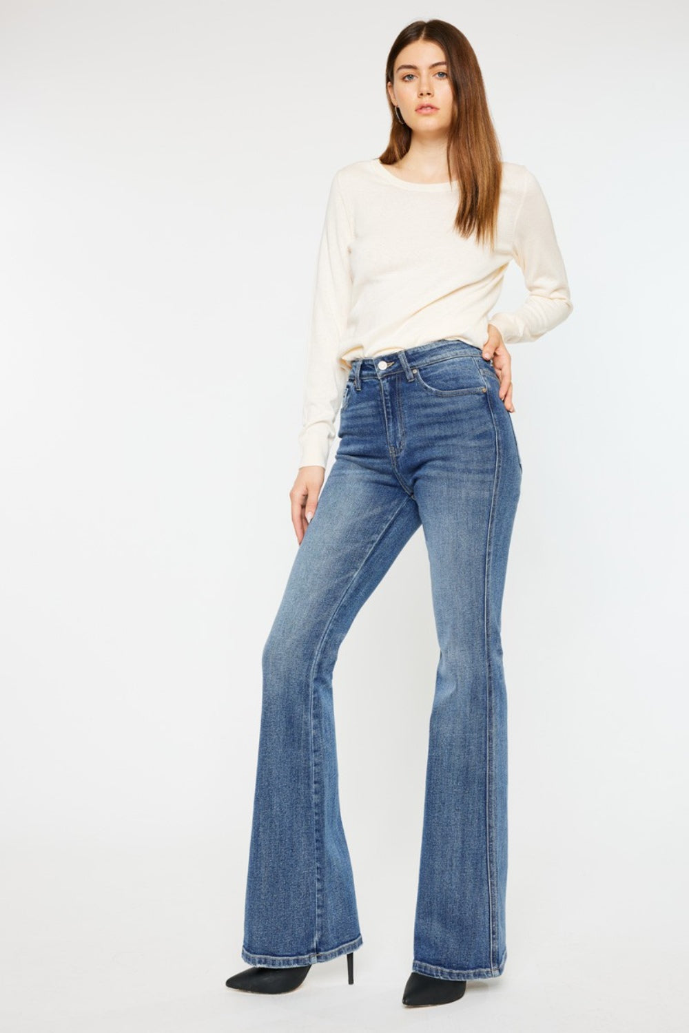 Kancan Cat's Whiskers Flare Jeans