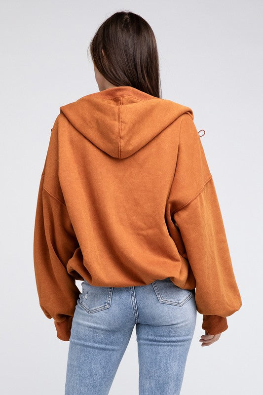 BiBi Oversized Half Zip Hoodie Sweatshirt in 4 Colors - Only Extra Large Available