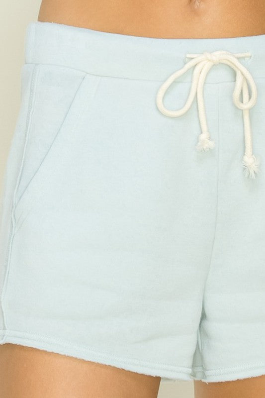 HYFVE Drawstring Sweat Shorts in Arctic Blue