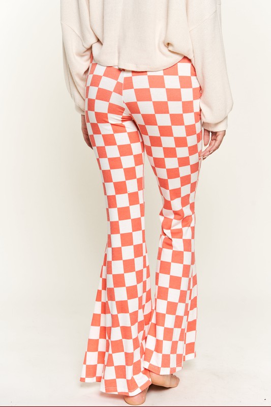 Jade By Jane Checkered Flare Leg Pants in 2 Colors