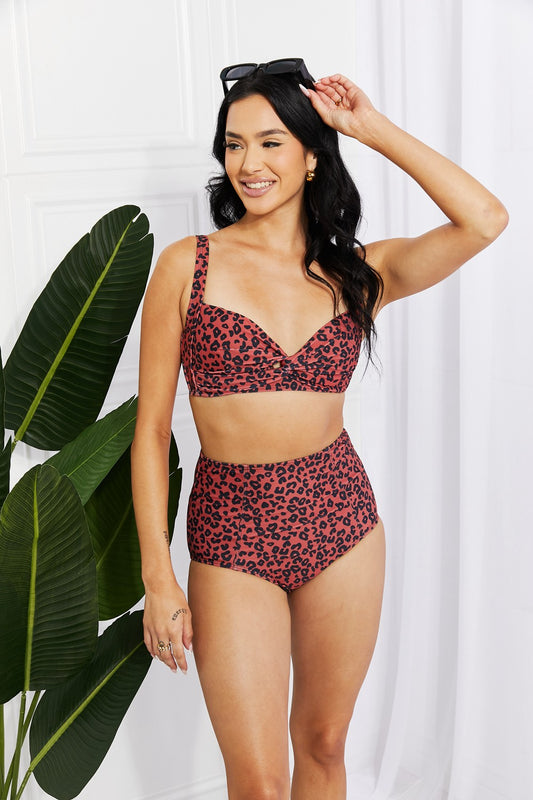 Marina West Swim Two-Piece Twist High-Rise Bikini Swimsuit