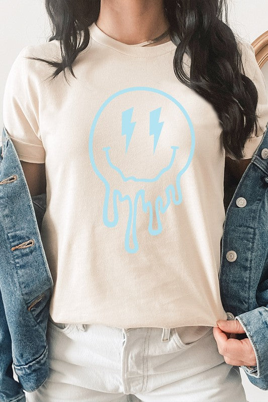 Kissed Apparel Melting Smiley Face Graphic Tee in 10 Colors