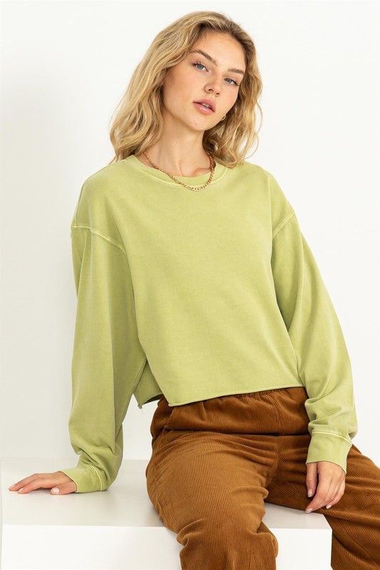 HYFVE Lightweight Cropped Sweatshirt in 4 Colors