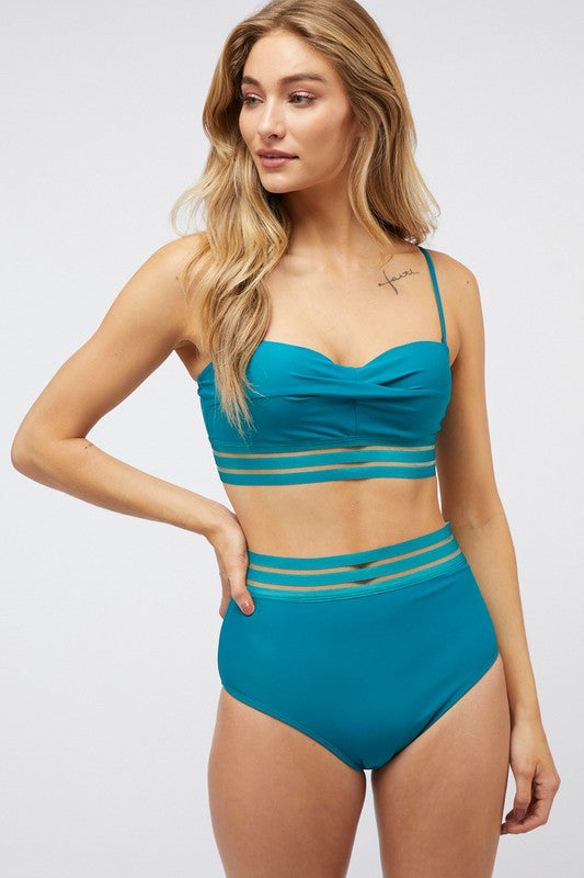 Davi & Dani Two-Piece Swimsuit in Teal