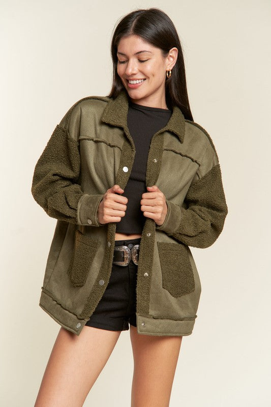 Jade by Jane Faux Fur & Suede Jacket