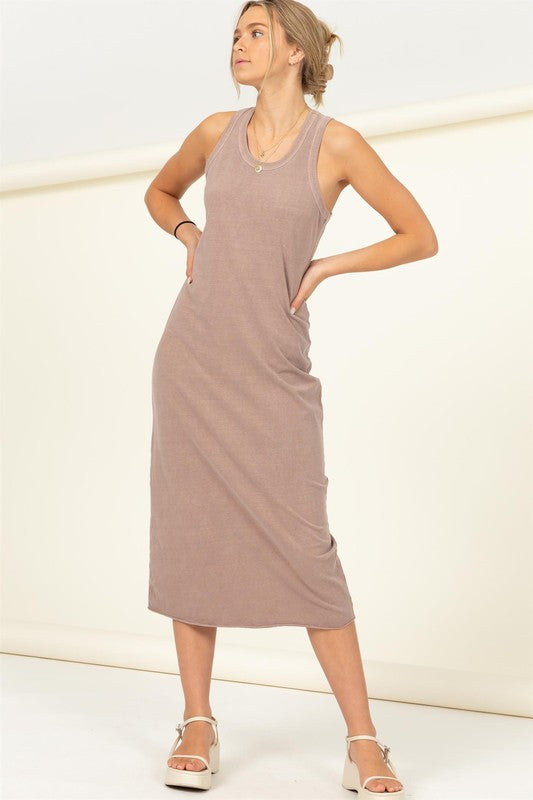 HYFVE Cotton Scoop Neck Midi Tank Dress in 2 Colors