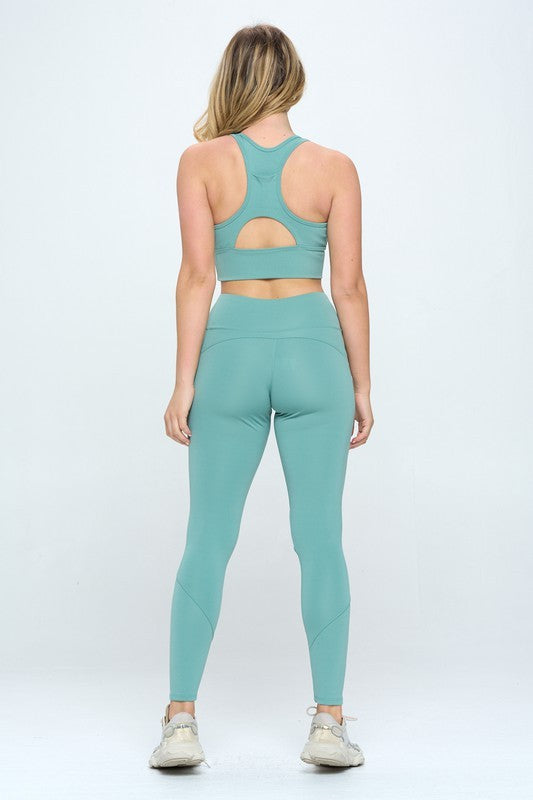 OTOS Active Two-Piece Tank and Leggings Activewear Set in 5 Colors