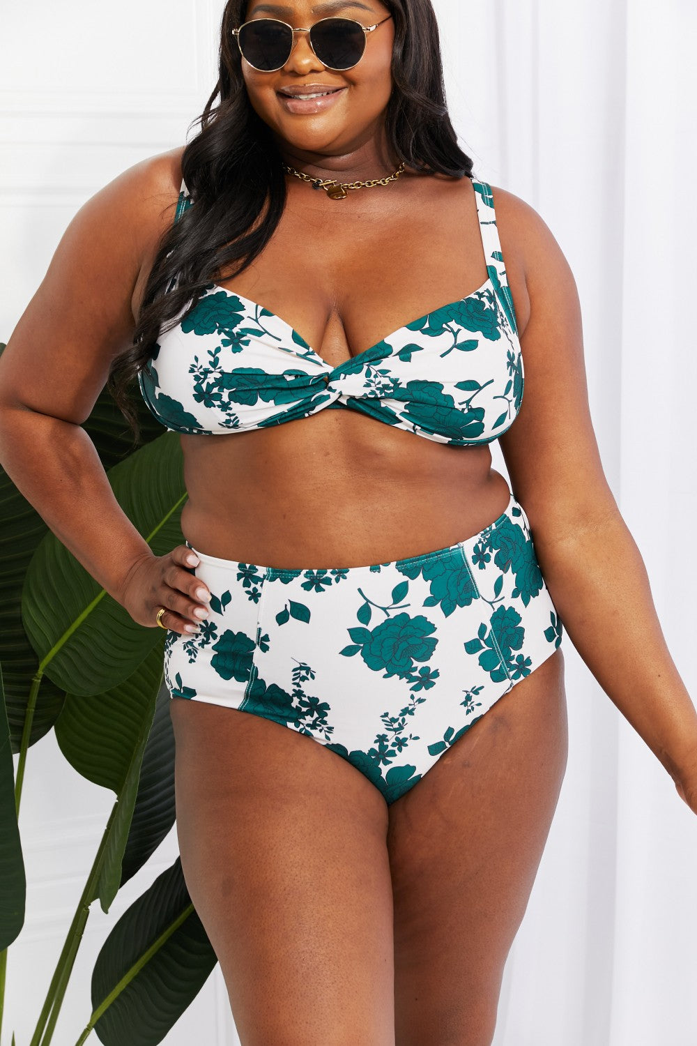 Marina West Swim Two-Piece Twist High-Rise Bikini Swimsuit