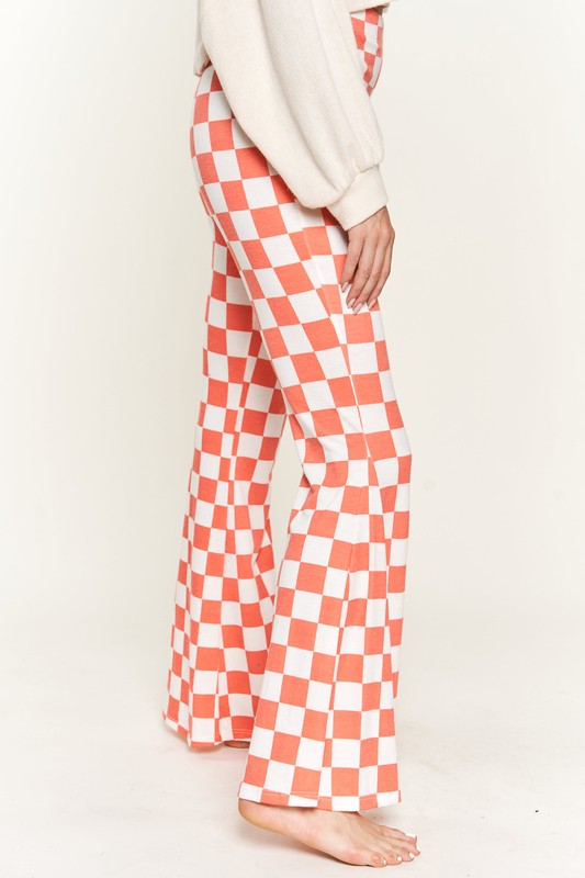 Jade By Jane Checkered Flare Leg Pants in 2 Colors