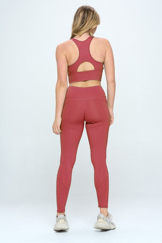 OTOS Active Two-Piece Tank and Leggings Activewear Set in 5 Colors