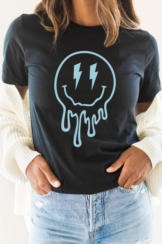 Kissed Apparel Melting Smiley Face Graphic Tee in 10 Colors