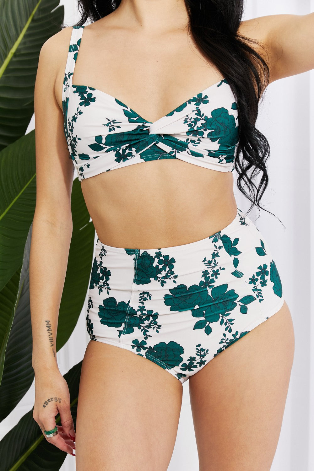 Marina West Swim Two-Piece Twist High-Rise Bikini Swimsuit