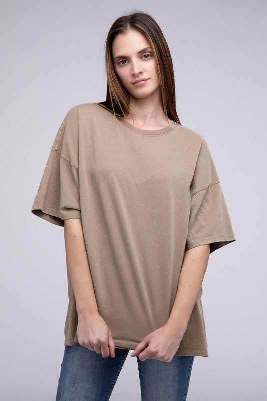 HYFVE Oversized Short Sleeve Cotton Tunic T-Shirt in 3 Colors